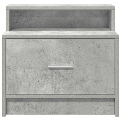 Comodino con Cassetto Grigio Cemento 51x31x47 cm