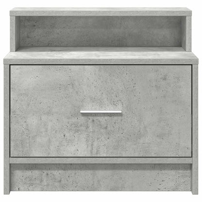 Comodini con Cassetto 2 pz Grigio Cemento 51x31x47 cm