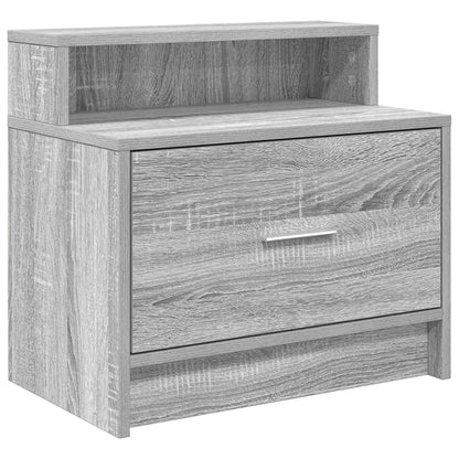 Comodino con Cassetto Grigio Sonoma 51x31x47 cm