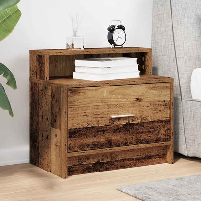 Comodino con Cassetto Legno Antico 51x31x47 cm