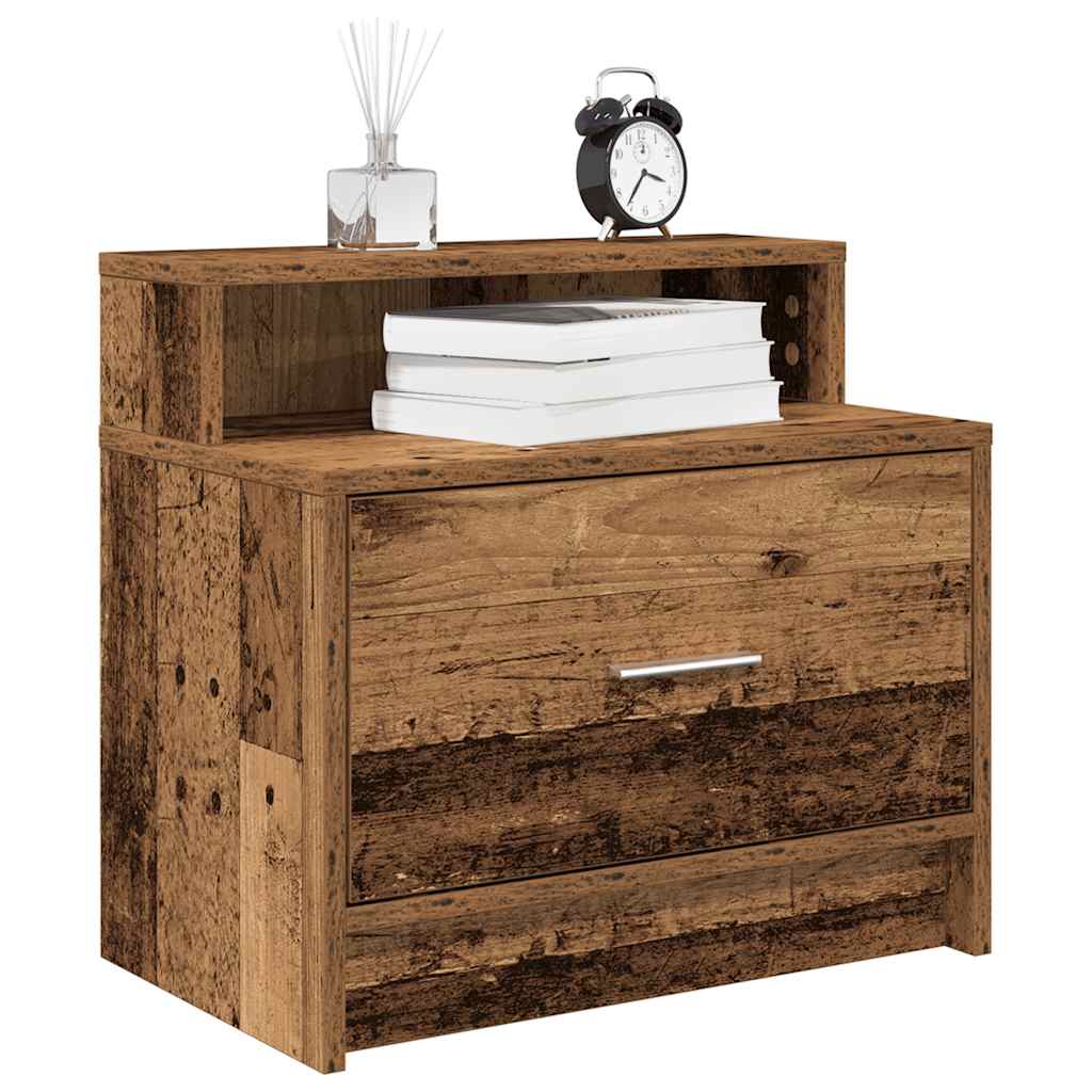 Comodino con Cassetto Legno Antico 51x31x47 cm