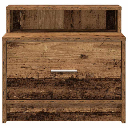 Comodini con Cassetto 2 pz in Legno Antico 51x31x47 cm