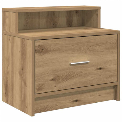 Comodino con Cassetto Rovere Artigianale 51x31x47 cm