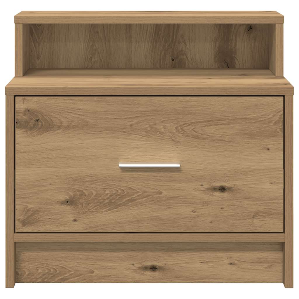Comodino con Cassetto Rovere Artigianale 51x31x47 cm