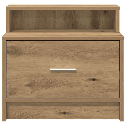 Comodino con Cassetto Rovere Artigianale 51x31x47 cm