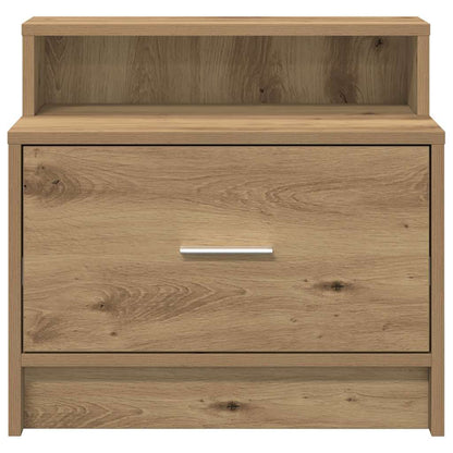 Comodini con Cassetto 2 pz Rovere Artigianale 51x31x47 cm