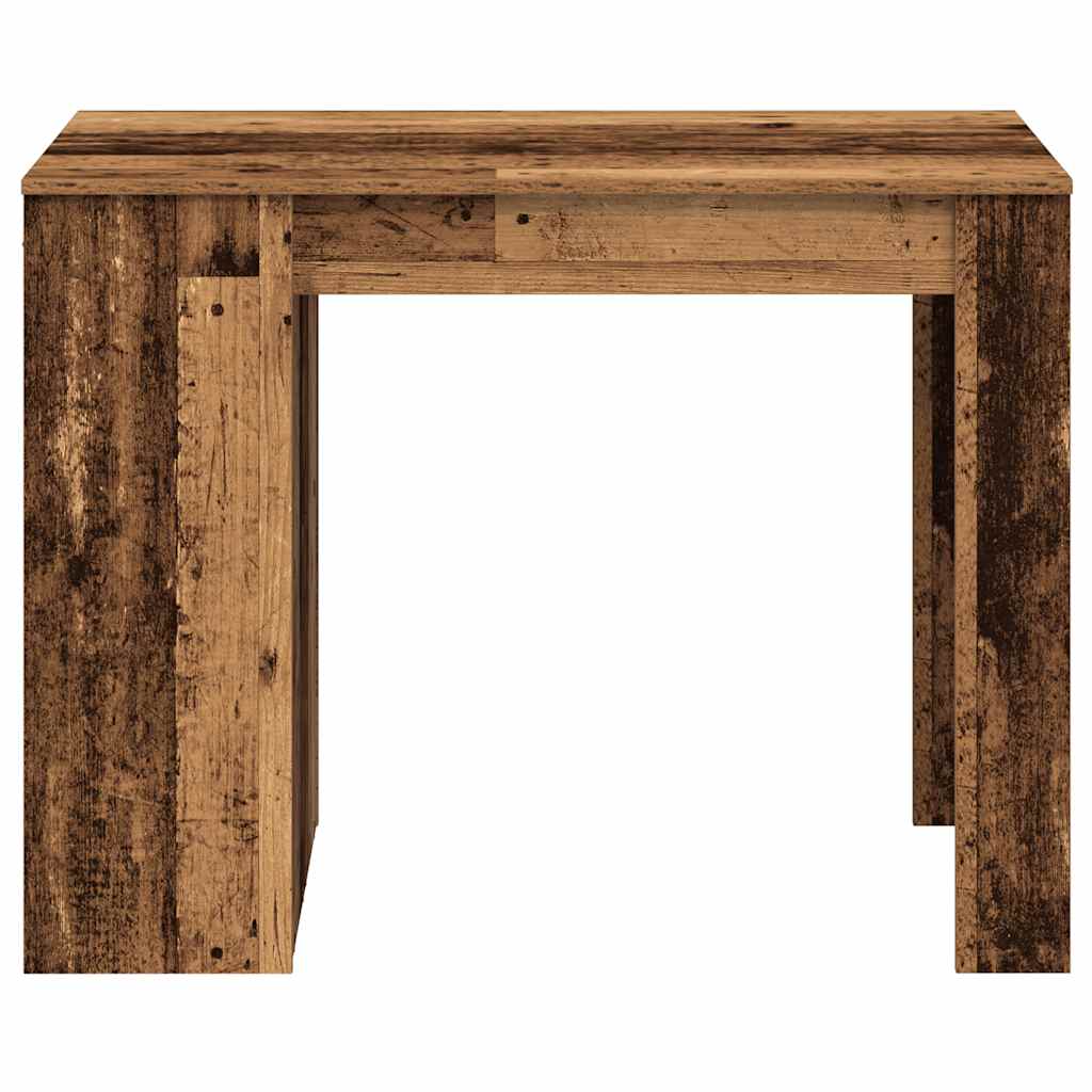 Scrivania con Cassetto Ripiano Legno Vecchio Legno Multistrato