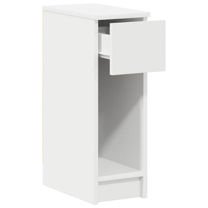 Comodino con Cassetto Bianco 20x36x60 cm