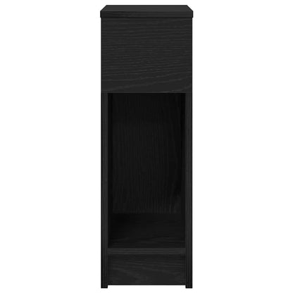 Comodini con Cassetto 2 pz Rovere Nero 20x36x60 cm