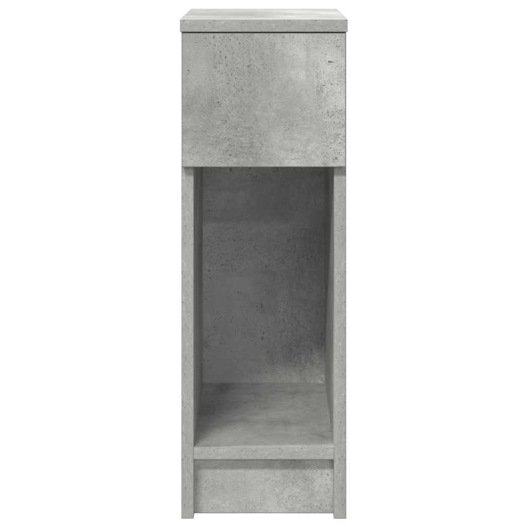 Comodini con Cassetto 2 pz Grigio Cemento 20x36x60 cm