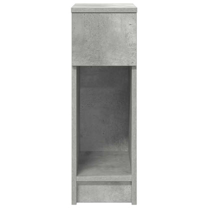 Comodini con Cassetto 2 pz Grigio Cemento 20x36x60 cm