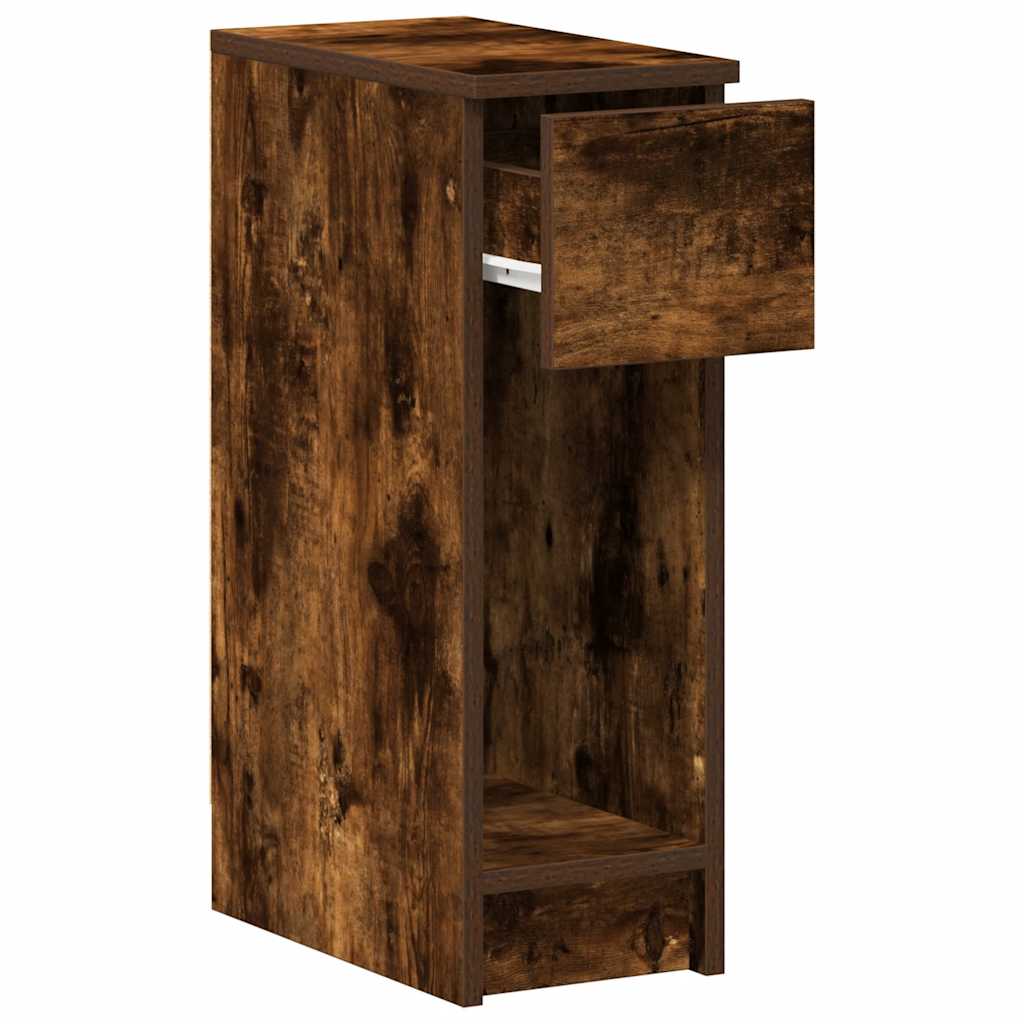 Comodino con Cassetto Rovere Fumo 20x36x60 cm