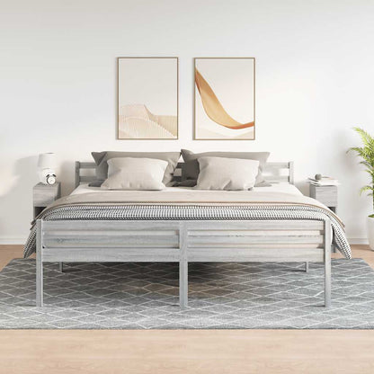 Comodini con Cassetto 2 pz Grigio Sonoma 20x36x60 cm