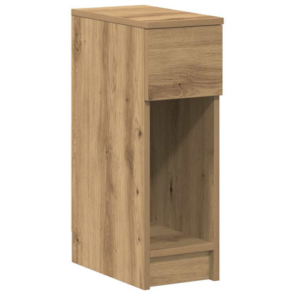 Comodino con Cassetto Rovere Artigianale 20x36x60 cm