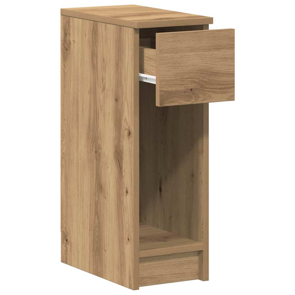Comodino con Cassetto Rovere Artigianale 20x36x60 cm