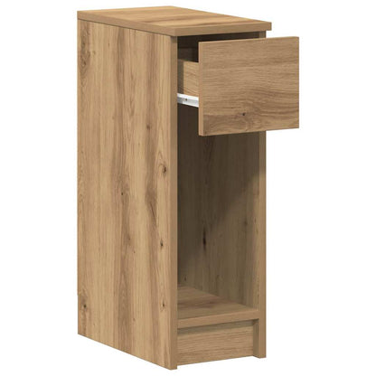 Comodino con Cassetto Rovere Artigianale 20x36x60 cm