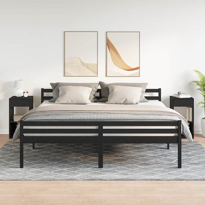 Comodini con Cassetto 2 pz Rovere Neri 35x34x66,5 cm