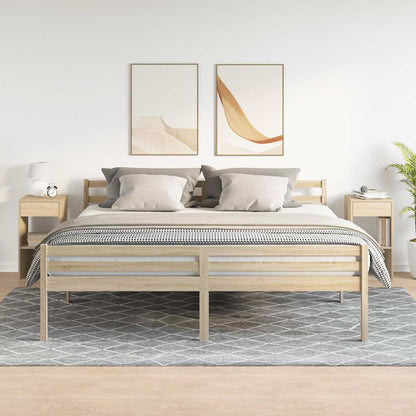 Comodini con Cassetto 2 pz Rovere Sonoma 35x34x66,5 cm