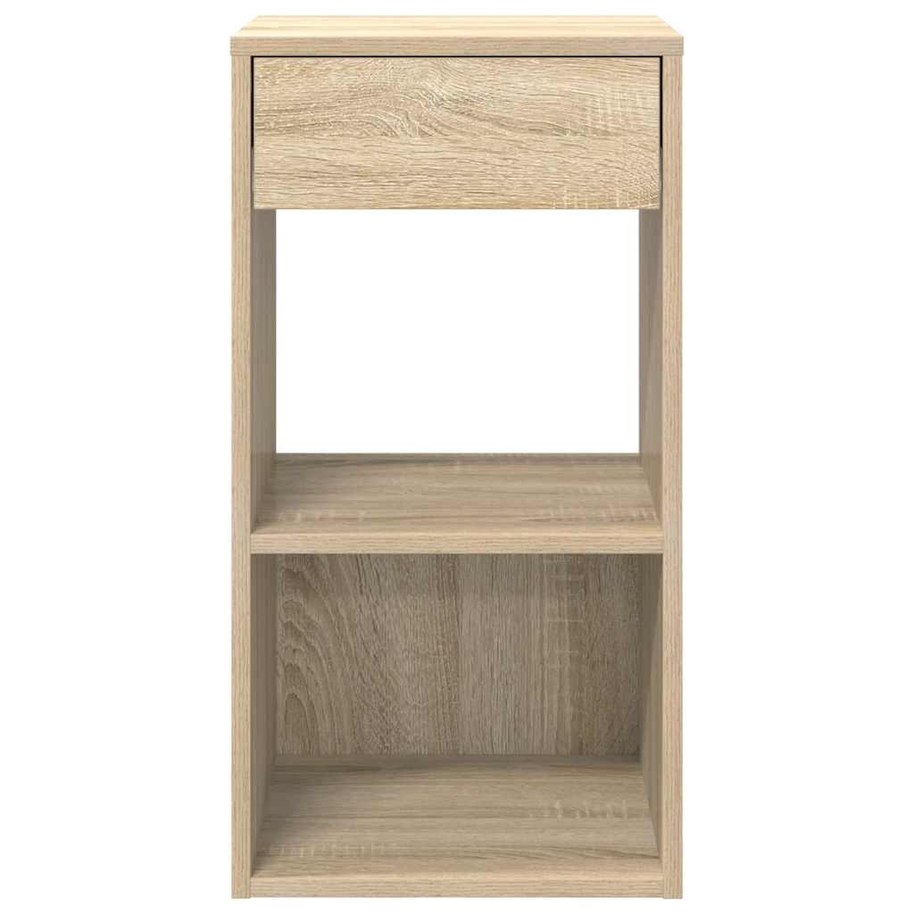 Comodini con Cassetto 2 pz Rovere Sonoma 35x34x66,5 cm