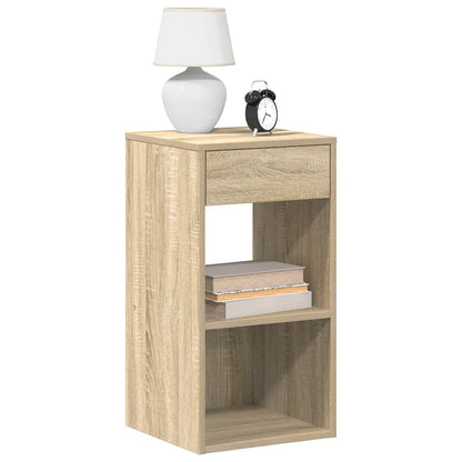 Comodini con Cassetto 2 pz Rovere Sonoma 35x34x66,5 cm