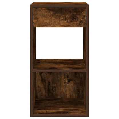 Comodini con Cassetto 2 pz Rovere Fumo 35x34x66,5 cm