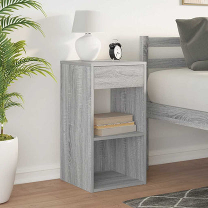 Comodino con Cassetto Grigio Sonoma 35x34x66,5 cm