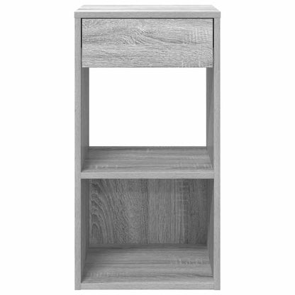 Comodino con Cassetto Grigio Sonoma 35x34x66,5 cm