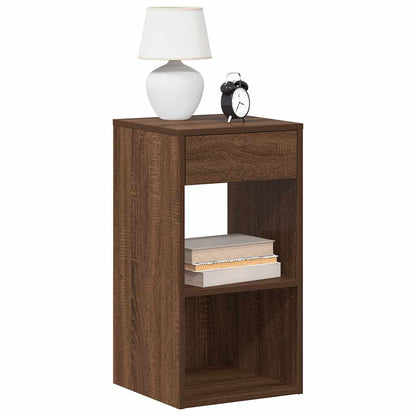 Comodini con Cassetto 2 pz Rovere Marrone 35x34x66,5 cm