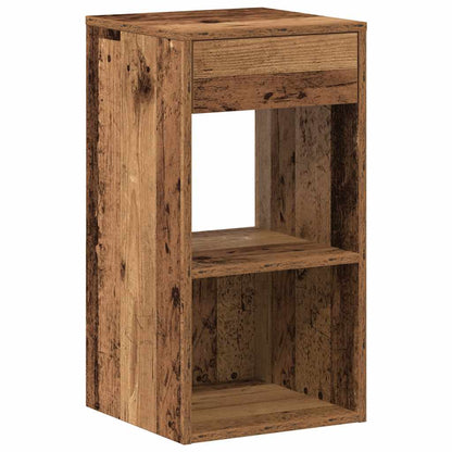 Comodino con Cassetto Legno Antico 35x34x66,5 cm