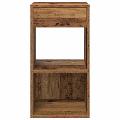 Comodini con Cassetto 2 pz Legno Antico 35x34x66,5 cm