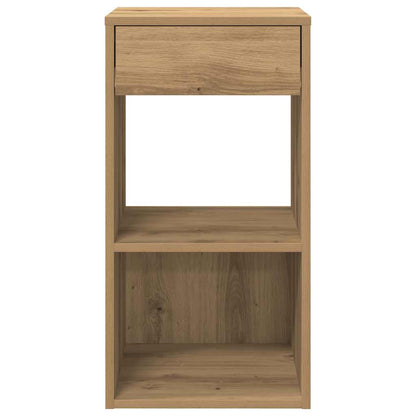 Comodini con Cassetto 2 pz Rovere Artigianale 35x34x66,5 cm