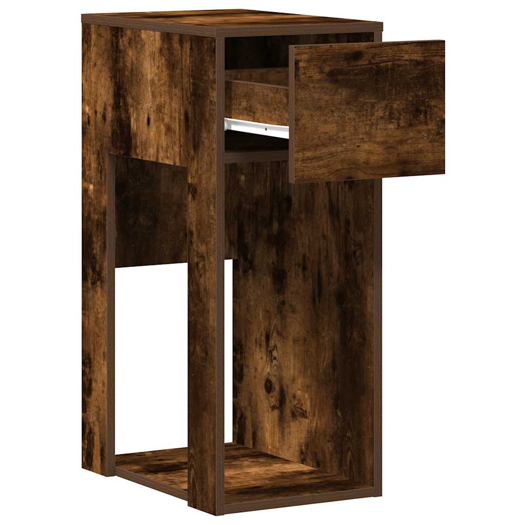 Supporto per Computer a Torre con Cassetto Rovere 30x44x74 cm