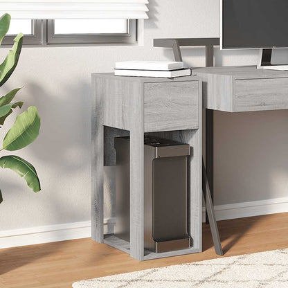 Supporto a Torre per Computer con Cassetto Grigio 30x44x74 cm