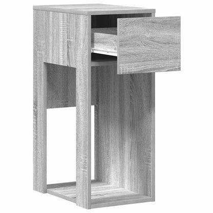 Supporto a Torre per Computer con Cassetto Grigio 30x44x74 cm