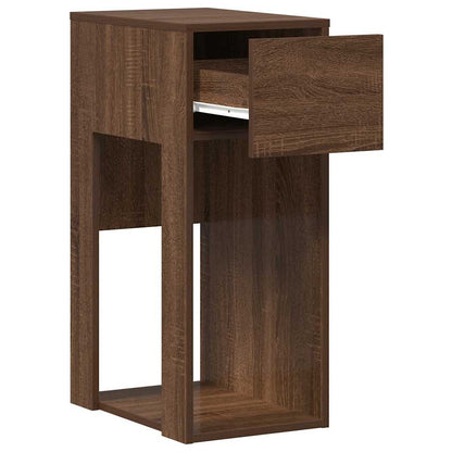 Supporto per Computer a Torre con Cassetto Marrone 30x44x74 cm