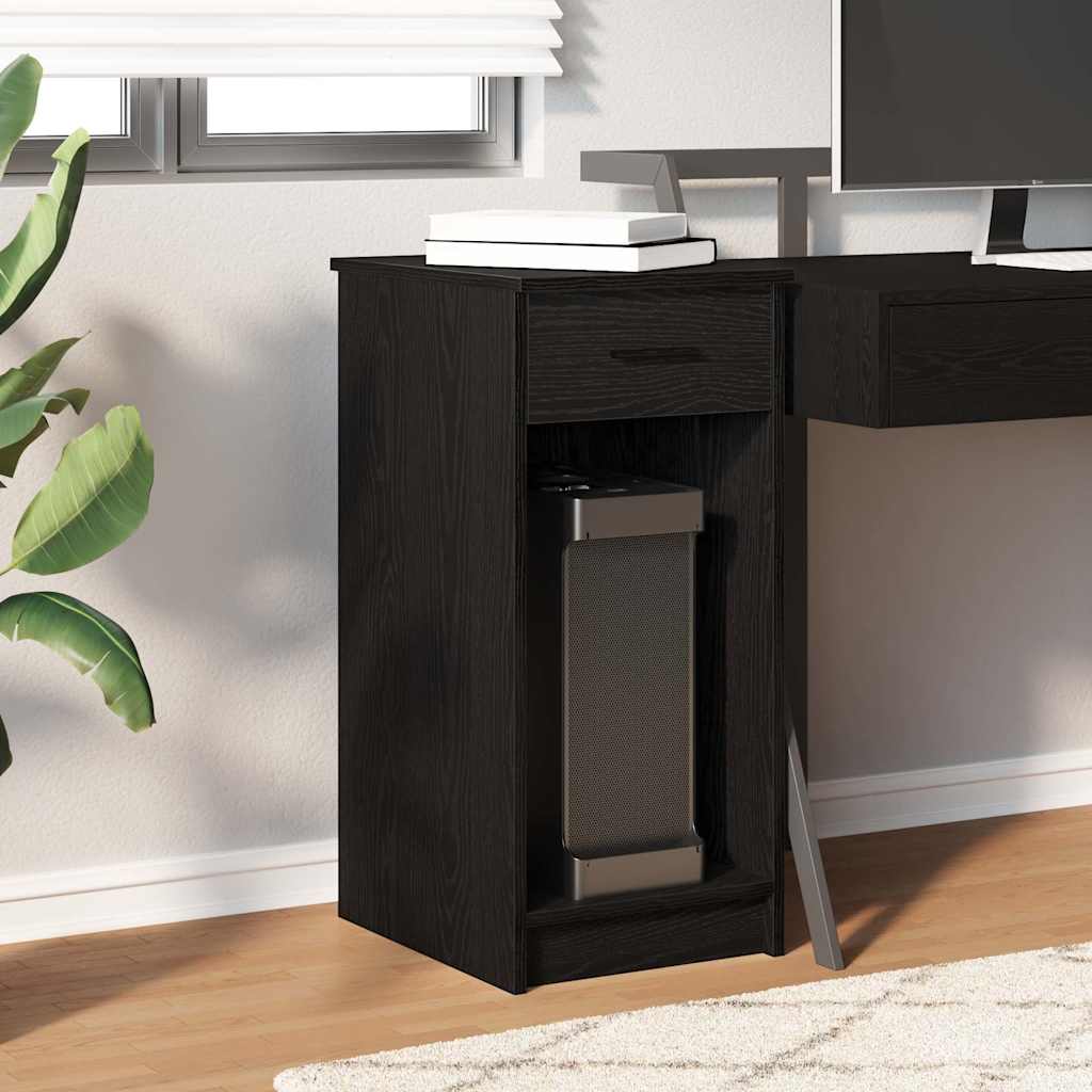 Supporto a Torre per Computer con Cassetto Nero 35x45x77 cm