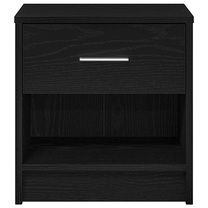 Comodino con Cassetto Nero 39x28x41 cm