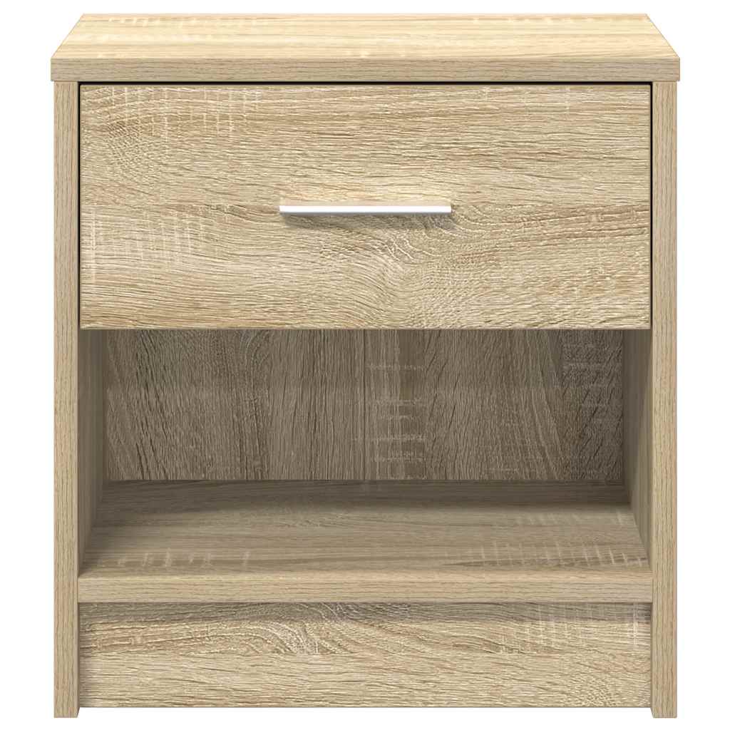 Comodini 2 pz con Cassetto Rovere Sonoma 39x28x41 cm