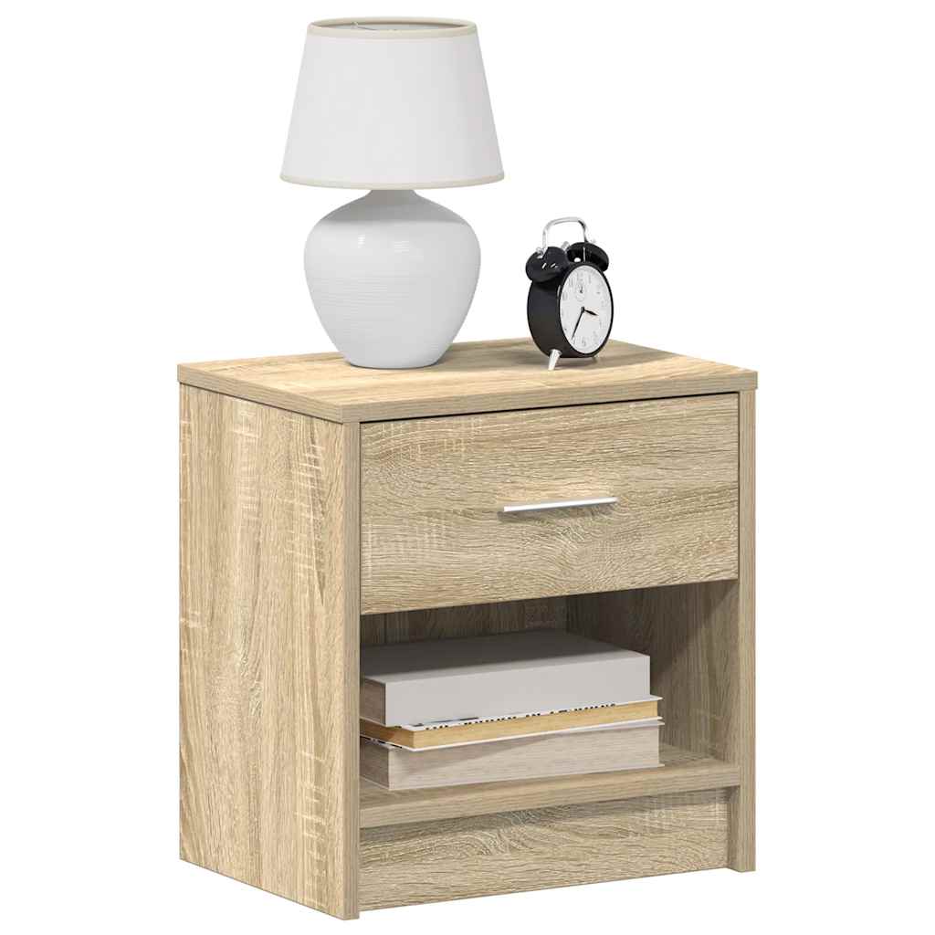 Comodini 2 pz con Cassetto Rovere Sonoma 39x28x41 cm