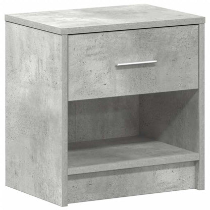 Comodino con Cassetto Grigio Cemento 39x28x41 cm