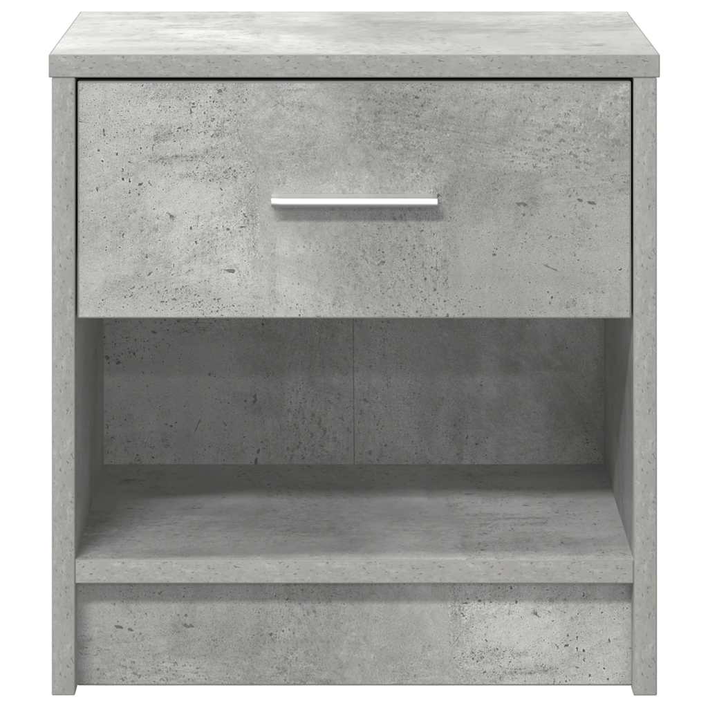 Comodino con Cassetto Grigio Cemento 39x28x41 cm