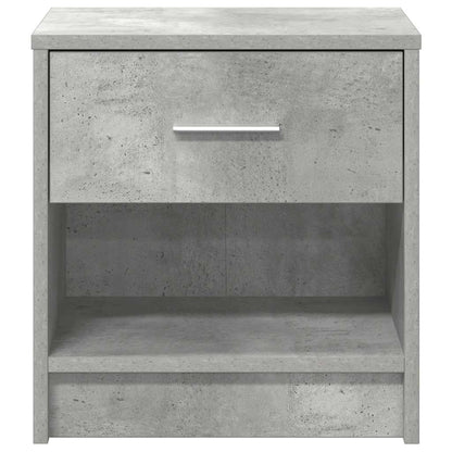 Comodino con Cassetto Grigio Cemento 39x28x41 cm