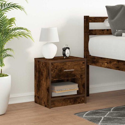 Comodino con Cassetto Rovere Fumo 39x28x41 cm