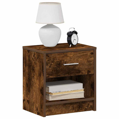 Comodino con Cassetto Rovere Fumo 39x28x41 cm