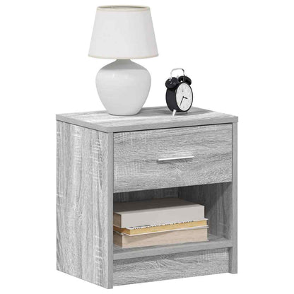 Comodini 2 pz con Cassetto Grigio Sonoma 39x28x41 cm