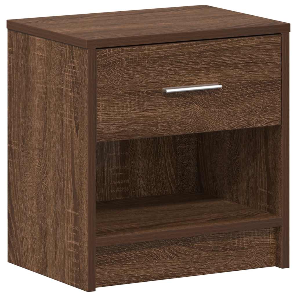 Comodino con Cassetto Rovere Marrone 39x28x41 cm