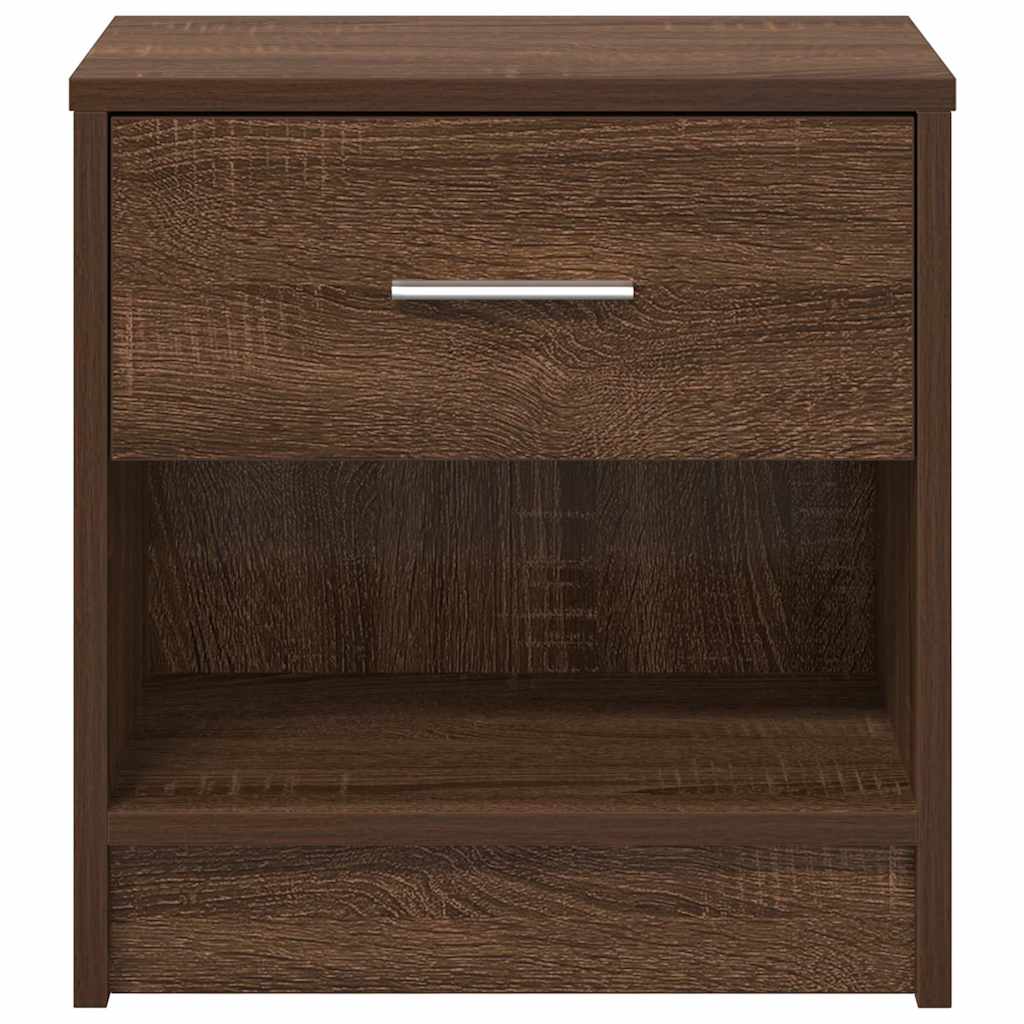 Comodino con Cassetto Rovere Marrone 39x28x41 cm
