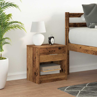 Comodino con Cassetto Legno Antico 39x28x41 cm