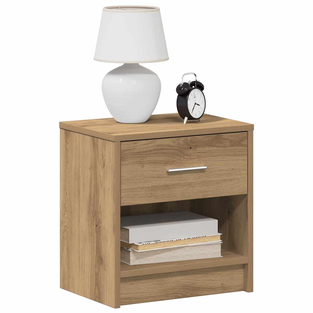 Comodino con Cassetto Rovere Artigianale 39x28x41 cm