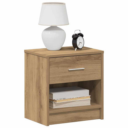 Comodino con Cassetto Rovere Artigianale 39x28x41 cm